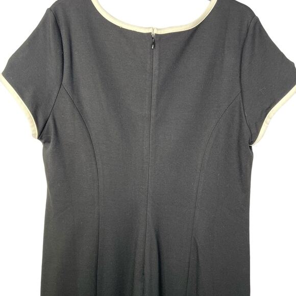Talbots Color Block Black White Short Sleeve Casual Dress 16P - Picture 6 of 12